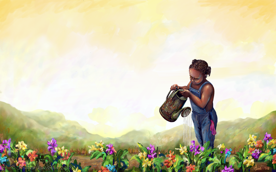 Digital painting -The Gardener